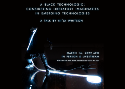 A Black Technologic Performance Lecture. Photo Credit Michael Vilaquette